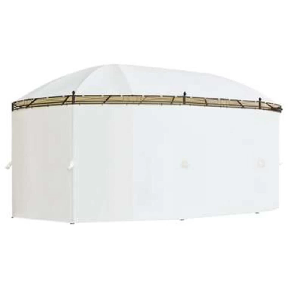 VidaXL Prieel 530x350x265 Cm Crèmewit 6 VidaXL Prieel 530x350x265 Cm Crèmewit - Afbeelding 4