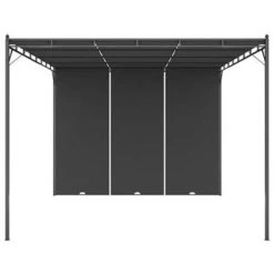 VidaXL Tuinprieel Met Zijgordijn 4x3x2,25 M Antraciet -Buitenparasols Winkel a0f357ee0b21470fb350e2d1bc9ea7dd