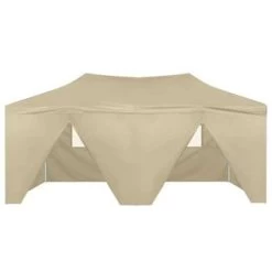 VidaXL Partytent Met 4 Zijwanden Inklapbaar 3x6 M Staal Crème -Buitenparasols Winkel afede5d978c54a38a5fd491dfbcf1291