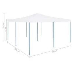 VidaXL Prieel Inklapbaar 5x5 M Wit 9 VidaXL Prieel Inklapbaar 5x5 M Wit -Buitenparasols Winkel b0ad4ce9eb1b4db2940cb776109efc24