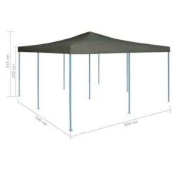 VidaXL Prieel Inklapbaar 5x5 M Antraciet -Buitenparasols Winkel bd38d81f7ddc43ddb196b42dc923ab89