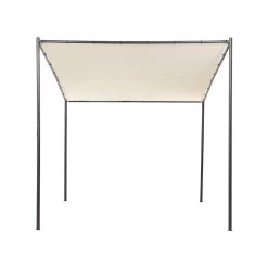 Beliani Tuinpaviljoen VIMINO - Beige Polyester, Staal -Buitenparasols Winkel be50bd52a2b246b38d5c88207a4ba65d