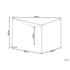 Beliani Tuinpaviljoen AVENTINE - Grijs Polyester, Staal -Buitenparasols Winkel c6baa46e154b4c26a8809d57ea7ebeb2