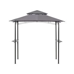 Beliani Tuinpaviljoen NARO - Grijs Staal -Buitenparasols Winkel c90a9eb7d72047169d70a1e7c5f8f1f0