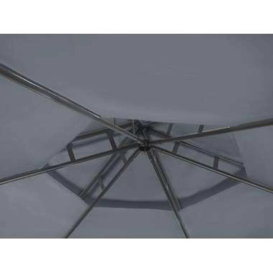 Beliani Tuinpaviljoen PORTEL - Grijs Staal 4 Beliani Tuinpaviljoen PORTEL - Grijs Staal - Afbeelding 2