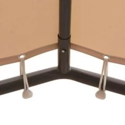 VidaXL Prieel 4x4 M Staal Beige -Buitenparasols Winkel def6c6dcf3344e47bfccca58fd79f59b