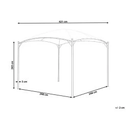 Beliani Tuinpaviljoen VOMERO - Grijs Polyester, Staal -Buitenparasols Winkel e1ef53051cf34c8fa69f2b2bf859cc70