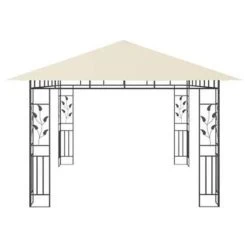 VidaXL Prieel Met Klamboe 180 G/m² 4x3x2,73 M Crème -Buitenparasols Winkel e25e73f8c2d54dd48f3273a8d2de4671