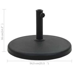 VidaXL Parasolvoet Rond 19 Kg Polyresin Zwart -Buitenparasols Winkel e784b2dac9544f91855082eda61a8b4c
