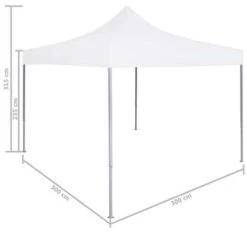 VidaXL Partytent Inklapbaar 3x3 M Staal Wit -Buitenparasols Winkel e9087c14c6ff49aa8013caa9f3c35301