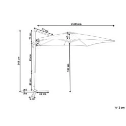 Beliani Cantilever Parasol MONZA II - Groen Polyester 8 Beliani Cantilever Parasol MONZA II - Groen Polyester -Buitenparasols Winkel f6c3d02683a344508c981cbcc47662d8 1